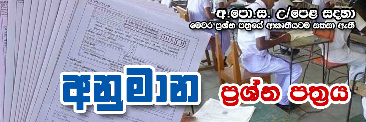 අනුමාන ප්‍රශ්ණ පත්‍ර